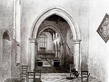 The interior of the church looking west about 1878 [Z50/122/44]